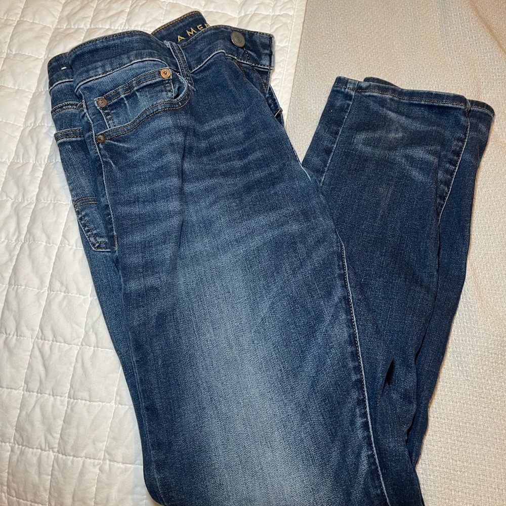 Next level flex skinny dark wash jeans American eagle